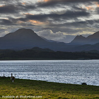 Buy canvas prints of The Torridon Hills from Loch Gairloch by Chris Drabble