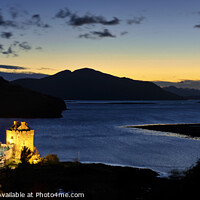 Buy canvas prints of Eilean Donan Castle and the afterglow of sunset by Chris Drabble