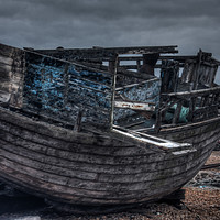 Buy canvas prints of Abandoned Fishing Boat by Jessica Leader