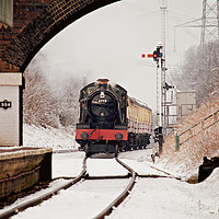 Buy canvas prints of Winters Day Steam Train by Tristan Wedgbury