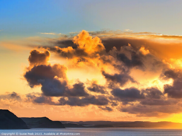 October Sunrise over the Jurassic Coastline in Wes Picture Board by Susie Peek
