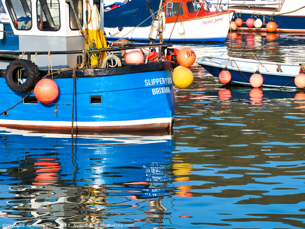 Harbour Reflections at Lyme Regis Picture Board by Susie Peek