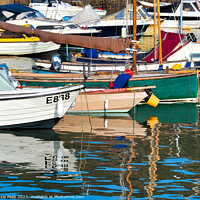 Buy canvas prints of Harbour Reflections at Lyme Regis by Susie Peek