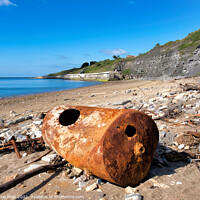 Buy canvas prints of Old Rusted Objects at Lyme Regis Dorset by Susie Peek