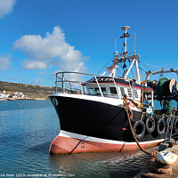 Buy canvas prints of Fishing Trawler Sea Seeker at Lyme Regis Harbour by Susie Peek