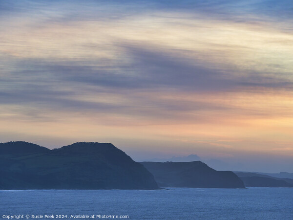 Winter Morning Moods of the Dorset Coastline in Ja Picture Board by Susie Peek