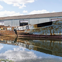 Buy canvas prints of Old Boats Along The Exeter Canal 2 by Susie Peek