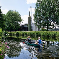 Buy canvas prints of Canoeing Along The Exeter Canal by Susie Peek