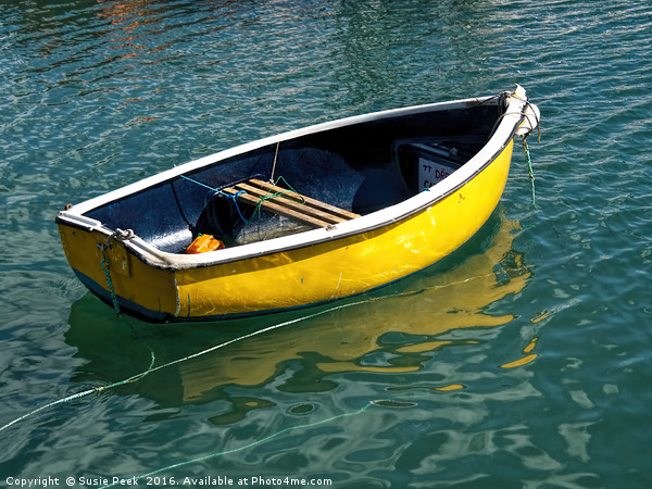 Small Yellow Skiff Picture Board by Susie Peek