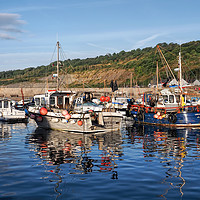 Buy canvas prints of Fishing Boats At Lyme Regis Harbour by Susie Peek