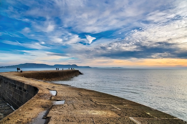 Winter Sunrise from the Cobb Wall at Lyme Regis    Picture Board by Susie Peek