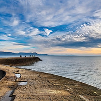 Buy canvas prints of Winter Sunrise from the Cobb Wall at Lyme Regis    by Susie Peek