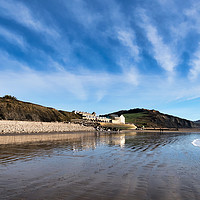 Buy canvas prints of Winter Seascape At Charmouth      by Susie Peek