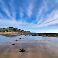 Buy canvas prints of Winter Seascape at Charmouth 2 by Susie Peek