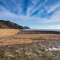 Buy canvas prints of River Char at Charmouth 2 by Susie Peek