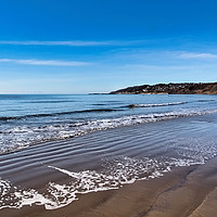 Buy canvas prints of Lacy Patterns in the Sand at Charmouth by Susie Peek