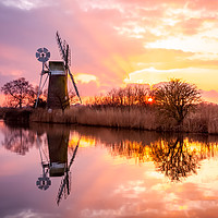 Buy canvas prints of Turf Fen Windmill by Michael Greaves