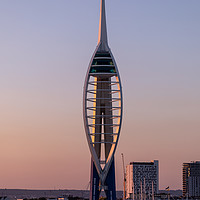 Buy canvas prints of Spinnaker Tower at sunset by Michael Greaves