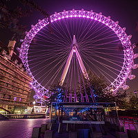 Buy canvas prints of London Eye Pink for Charity by George Blair