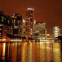 Buy canvas prints of Canary Wharf Nightscape by Omran Husain