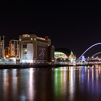Buy canvas prints of River Tyne at night by Andy Gibbins