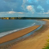 Buy canvas prints of Tenby's Southern Sands by Chris Williams