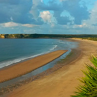 Buy canvas prints of Tenby's Southern Sands by Chris Williams