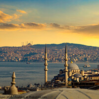 Buy canvas prints of The view of the Bosphorus and old town of Istanbul, Turkey. by Sergey Fedoskin