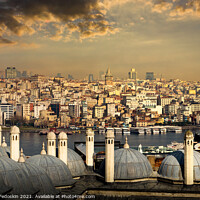 Buy canvas prints of Istanbul cityscape with Galata Kulesi Tower. Turke by Sergey Fedoskin