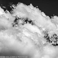 Buy canvas prints of Himalayas covered by snow and clouds. by Sergey Fedoskin