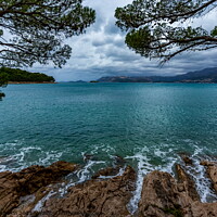 Buy canvas prints of Cloudy weather over the Adriatic coast. Croatia  by Sergey Fedoskin