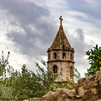 Buy canvas prints of A view of the Franciscan monastery bell tower in Cavtat, Croatia. by Sergey Fedoskin