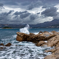 Buy canvas prints of Stormy weather on Adriatic Sea by Sergey Fedoskin