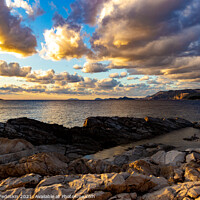Buy canvas prints of Sunset over the Adriatic sea in Croatia. by Sergey Fedoskin