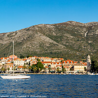Buy canvas prints of Blue sky over Cavtat. Well known tourist destination near Dubrovnik. by Sergey Fedoskin