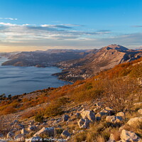 Buy canvas prints of Beautiful winter Mediterranean landscape. View of Adriatic coast. Croatia. by Sergey Fedoskin