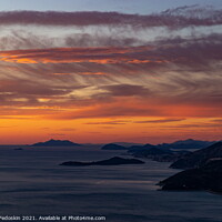 Buy canvas prints of Sunset view from Croatians montains, to Dalmatian coast of the Adriatic Sea. by Sergey Fedoskin
