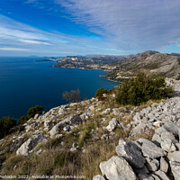 Buy canvas prints of View of Adriatic coast in Croatia from a mountains. by Sergey Fedoskin