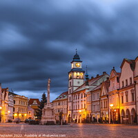 Buy canvas prints of Masaryk square in the old town of Trebon, Czech Republic. by Sergey Fedoskin