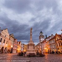 Buy canvas prints of Masaryk square in the old town of Trebon, Czech Republic. by Sergey Fedoskin