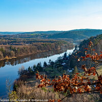 Buy canvas prints of Vltava river near Tyn nad Vltavou town. Czechia. Romantic natural scenery. by Sergey Fedoskin