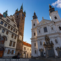 Buy canvas prints of Black Tower and Church of Virgin Mary's Immaculate by Sergey Fedoskin