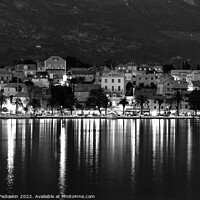 Buy canvas prints of Night over Cavtat. Cavtat is a town in Dalmatia near Dubrovnik, Croatia. by Sergey Fedoskin