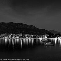 Buy canvas prints of Night over Cavtat. Cavtat is a town in Dalmatia near Dubrovnik, Croatia. by Sergey Fedoskin