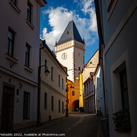 Buy canvas prints of Street in the city of Tabor. South Bohemia by Sergey Fedoskin