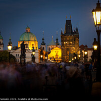 Buy canvas prints of Prague, Czech Republic. Charles Bridge (Karluv Most - in czech) and Old Town Tower. by Sergey Fedoskin
