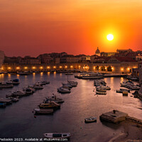 Buy canvas prints of Dubrovnik on a sunset time. Croatia.  by Sergey Fedoskin