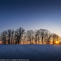 Buy canvas prints of A cold winter evening in Central Europe. by Sergey Fedoskin