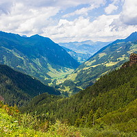 Buy canvas prints of Valley in mountains in austrian Alps by Sergey Fedoskin