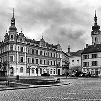 Buy canvas prints of Square in town Pisek. Czechia. by Sergey Fedoskin